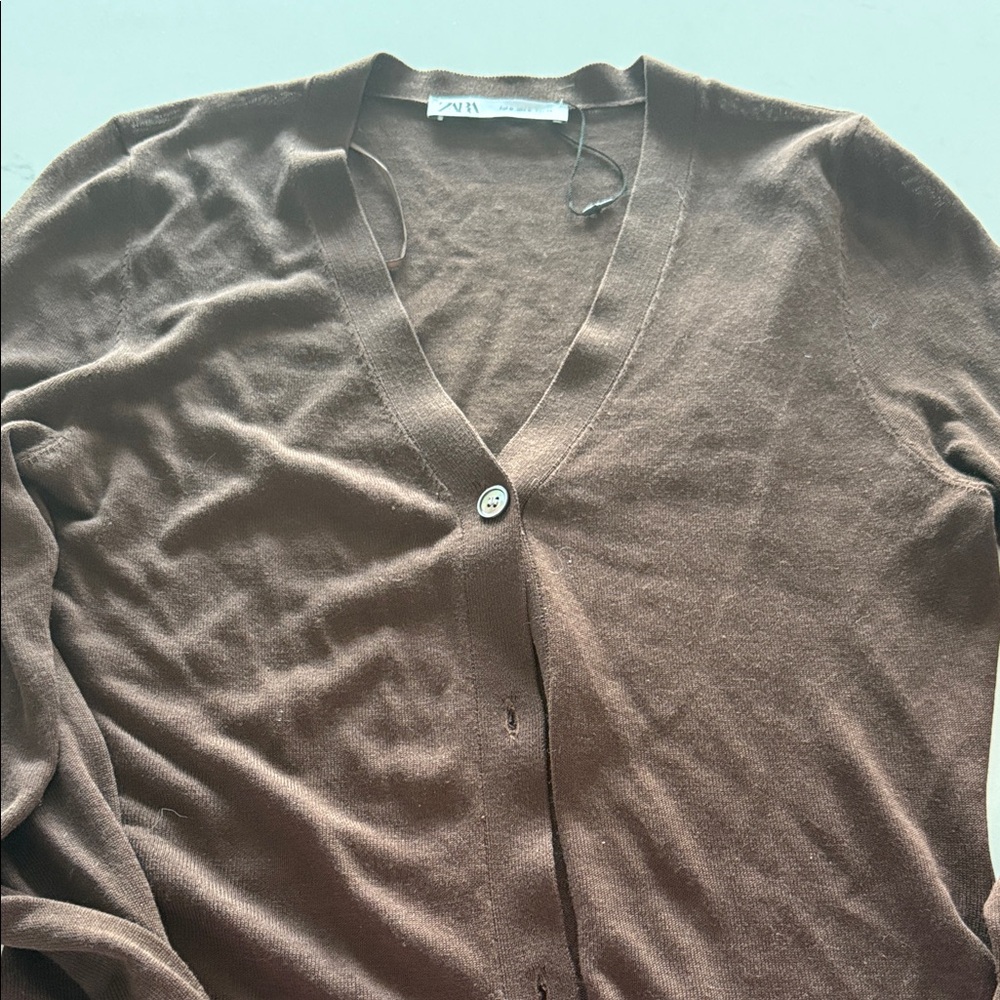 Zara Women's Chocolate Brown Cardigan